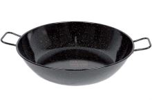 Hlboká smaltovaná paella panvica Garcima 45 cm – veľká oceľová panvica pre 10–14 porcií, nekorodujúca