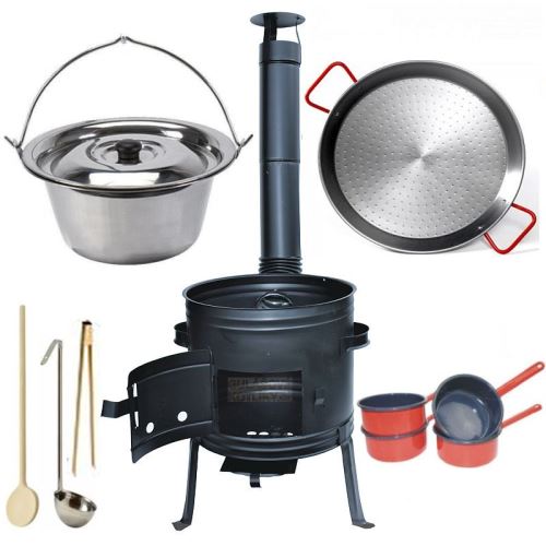 Kotlíkový set Párty 2 v 1 full, kotlina 45 cm a kotlík nerez Lux 30 L s príslušenstvom