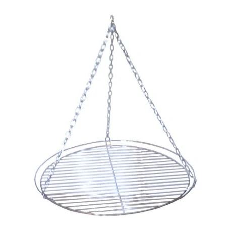 Nerezový grilovací rošt 70 cm, veľký drôtený okrúhly nad ohnisko