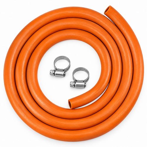 Set plynovej hadice 1,5 ma 2 hadicových spôn – kompletná montážna sada pre PB variče a grily