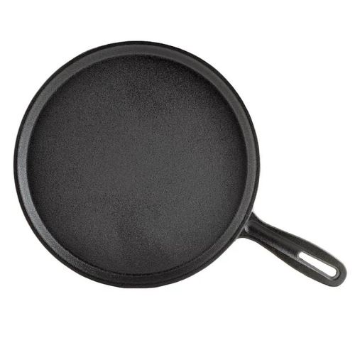 Liatinová panvica na palacinky 28 cm – masívna panvica z prírodnej liatiny pre rovnomerné pečenie