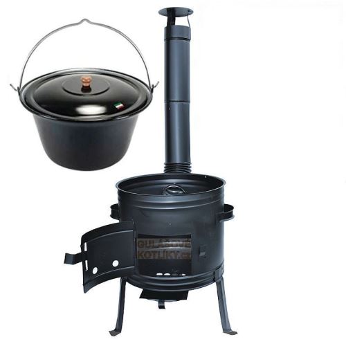Kotlíkový set Párty, kotlina 42 cm a smaltovaný kotlík 22 L s pokrievkou