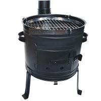 Kotlíkový set Párty 3 v 1, čierna kotlina 36 cm a nerezový kotlík 10 L Lux 1,2 mm s pokrievkou a príslušenstvom (3)