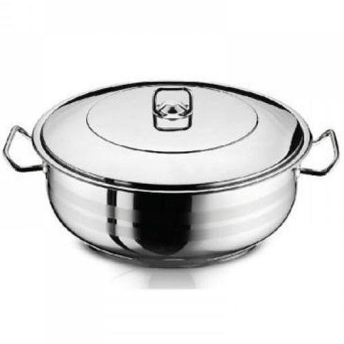 Nerezový gastro kastról s pokrievkou ARIAN 15,5 L (38 x 15 cm) – široký kastról na dusenie a restovanie