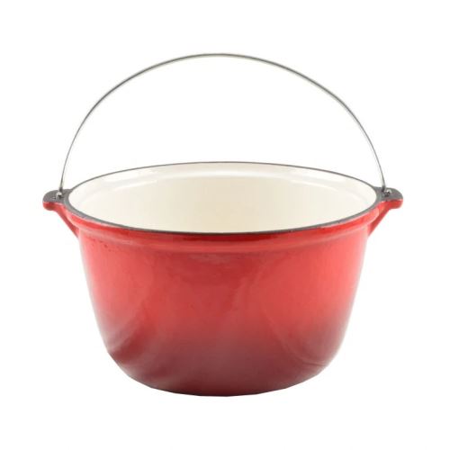 kotlík liatina/smalt 5 L červený