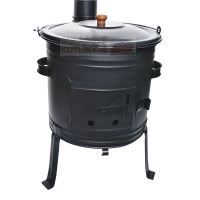Kotlíkový set Párty 2 v 1, kotlina 45 cm a smaltovaný kotlík 25 L s pokrievkou, hlbokou panvicou a príslušenstvom (1)