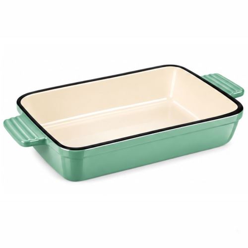 Pekáč liatinový smaltovaný zapekací HAGE 32 × 23,5 cm morská soľ