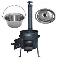 Kotlíkový set Párty, kotlina 45 cm a kotlík nerez Lux 1,2 mm 30 L s pokrievkou