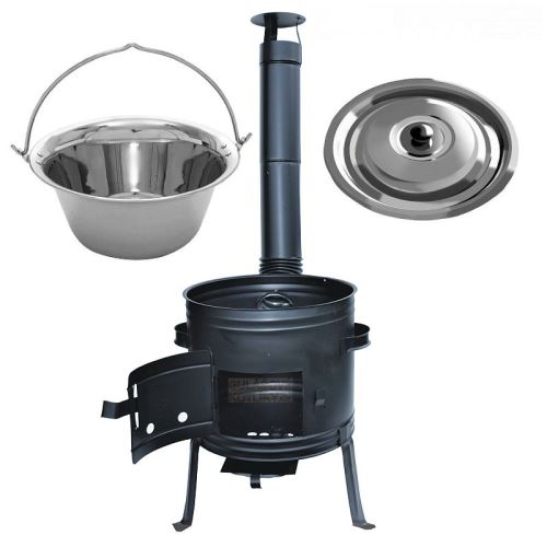 Kotlíkový set Párty, kotlina 31 cm a kotlík nerez Lux 1,2 mm 6 L s pokrievkou