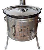 Kotlíkový set Párty Full, nerezová kotlina 39 cm a smaltovaný kotlík 14 L s nerezovou pokrievkou a príslušenstvom (1)