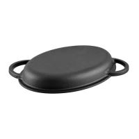 Liatinový pekáč 2v1 oválny 4,2 l (32 cm) s írskymi ušami – set pekáča a samostatné panvice (3)
