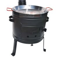 Kotlíkový set Párty 3 v 1, čierna kotlina 36 cm a nerezový kotlík 10 L Lux 1,2 mm s pokrievkou (2)