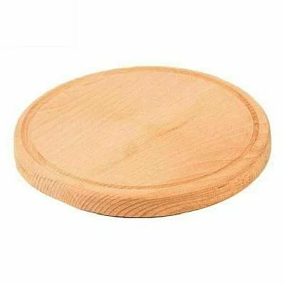 Drevená krájacia doštička guľatá ø 25 cm – masívny servírovací podnos